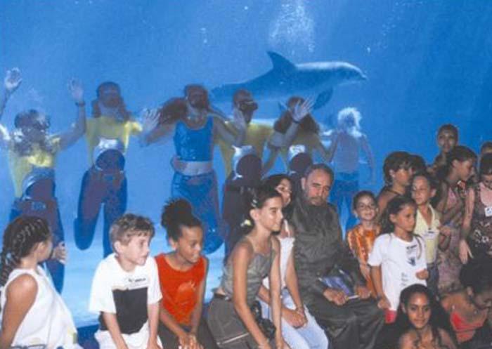 Fidel prestó especial atención al Acuario Nacional, sobre el cual dijo que además de centro recreativo debía ser un sitio para el conocimiento. Foto: Archivo
