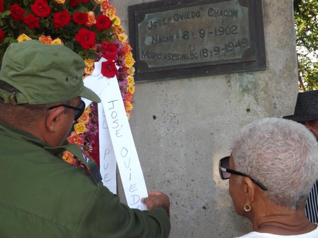 Ceremonia conmemorativa del aniversario 68 del asesinato de los líderes Amancio Rodríguez Herrero y José Oviedo Chacón. Foto: Rafael Aparicio Coello. Ceremonia conmemorativa del aniversario 68 del asesinato de los líderes Amancio Rodríguez Herrero y José Oviedo Chacón. Foto: Rafael Aparicio Coello.