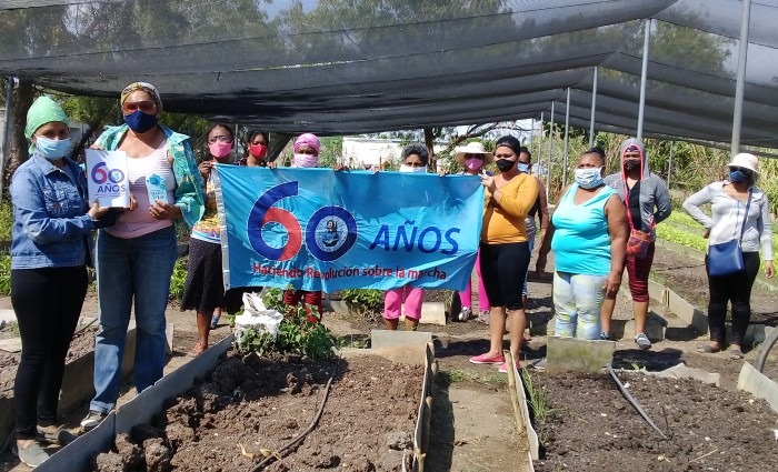 Federadas amancieras saludan Día de la Mujer con movilización agrícola. Foto: Niria Isabel Cardoso Estrada